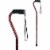 Designer Offset Cane - Red Perspective: front