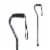 DESIGNER OFFSET CANE - GRAY Perspective: front