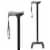 Compass Health Soft Grip Quad Cane - Black Perspective: front