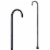 Compass Health Brands Round Handle Wood Cane - Walnut Perspective: front