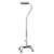 Compass Health Brands Small Base Offset Quad Cane - Silver Perspective: front