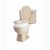 Carex Toilet Seat Riser, Round Raised Toilet Seat Adds 3.5 inches, 300 Pound Weight Capacity Perspective: front
