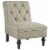 Ashley Degas Tufted Slipper Chair in Oatmeal Perspective: front