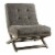 Ashley Sidewinder Tufted Accent Chair in Taupe Perspective: front
