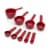 KtichenAid® Red Measuring Cups/Spoon Set Perspective: front