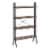 TMS Connection 4-Tier Contemporary Metal Bookshelf in Walnut/Black Perspective: front