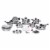 Chef's Secret 28 Piece 12-Element T304 Stainless Steel Waterless Cookware Perspective: front