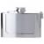 Maxam 3 Ounce Belt Buckle Stainless Steel Flask Drinking Flask with a Screw-On Leak Proof Lid Perspective: front