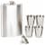 Maxam 6-piece Stainless Steel Flask Set Low-Cost High-Quality Addition to any Home Bar Perspective: front