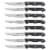 Maxam 8 Piece Serrated Steak Knife Set Perspective: front