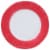 Caspari® Disposable Salad-Dessert Plates - Linen Red Perspective: front