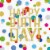 Caspari Confetti Happy Birthday Lunch Napkins Perspective: front