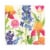 Caspari® Summer Garden Paper Napkins - White Perspective: front