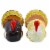 Tag 3.50in Turkey Salt & Pepper Shaker Set, Earthenware, Thanksgiving Gobble G18843 Perspective: front