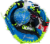 Franklin Neo-Grip® Series Baseball Glove and Ball Set - Blue/Lime Green Perspective: front