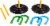 Franklin® Rubber Horseshoe Set Perspective: front