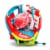 Franklin Sports Air Tech Baseball Glove with Ball - Blue/Red Perspective: front