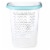 Home Logic Rolling Hamper - White/Aqua Perspective: front