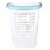 Home Logic Rolling Hamper - White/Aqua Perspective: front
