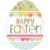 Happy Easter Egg Oversized Helium Filled Balloon Perspective: front
