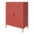 SystemBuild Bonanza 2 Door Metal Locker Storage Cabinet in Terracotta Perspective: front