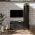 SystemBuild Bonanza 2 Door Metal Locker Accent Cabinet in Black Perspective: front