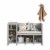 Jocelyn Toy Storage Bench and Coat Rack, Dove Gray Perspective: front