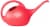 Novelty (#30605) Indoor Watering Can, 1/2 Gallon, Red Perspective: front