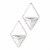 Umbra 470753-670 Trigg Hanging Planter Vase & Geometric Wall Decor Container, Small - White & Perspective: front