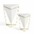 Umbra 1004372-524 Trigg Desktop Planter Vase & Geometric Container - White Ceramic & Brass - Perspective: front