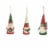 Jim Shore Mini Christmas Gnomes Set/3 Polyresin Ornaments 6009186 Perspective: front