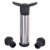 Vintage 82 Vino-Vac Stainless Steel Pump & Stoppers Perspective: front