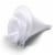 Three-Piece Plastic Funnel Set - White Perspective: front