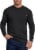 Dickies Men's Heavyweight Long Sleeve Crew Neck T-Shirt - Black Perspective: front