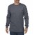 Dickies Men's Heavyweight Long Sleeve Crew Neck T-Shirt - Charcoal Perspective: front