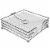 Blue Donuts Napkin Holder Flat Wire - Chrome Perspective: front