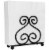 Blue Donuts Scroll Collection Black Napkin Holder Perspective: front