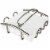Blue Donuts Satin Nickel Napkin Holder Perspective: front