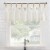 No. 918 Brinley Solid Semi-Sheer Jute-Tab Top Kitchen Valance Curtain - Natural Perspective: front