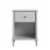 Little Seeds Rowan Valley Arden 1 Drawer Kids’ Nightstand with Open Cubby Space, Gray Perspective: front