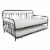 Novogratz Bright Pop Twin Metal Daybed with Roll Out Trundle in Black Perspective: front
