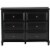 Piper 6 Drawer Dresser, Black Perspective: front
