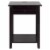 Casual Home Night Owl Bedroom Nightstand with Included Discrete USB Port Station Perspective: front