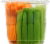 Celery and Carrot Sticks Perspective: front