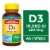 Nature Made® Vitamin D3 Supplement Softgel Capsules 250mcg Perspective: front