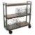 Atlantic Narrow Large Metal and Wire Cart System 3-Tier in Green Perspective: front