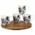 BIA Cordon Bleu® Peony Mug Set - Gray Perspective: front