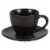BIA Cordon Bleu Serene Demitasse Cup and Saucer Set - Black Perspective: front