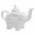 BIA Cordon Bleu Porcelain Elephant Teapot - White Perspective: front