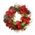 Allstate Peony Floral Artificial Christmas Wreath - 24-Inch, Unlit Perspective: front